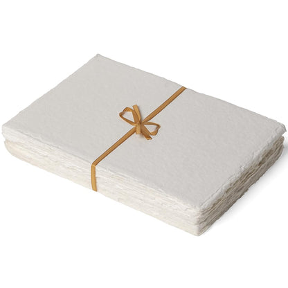 Egyptian Cotton Vintage Paper - 400 GSM, 40 Sheets, Deckled Edge, Textured for Drawing & Sketching