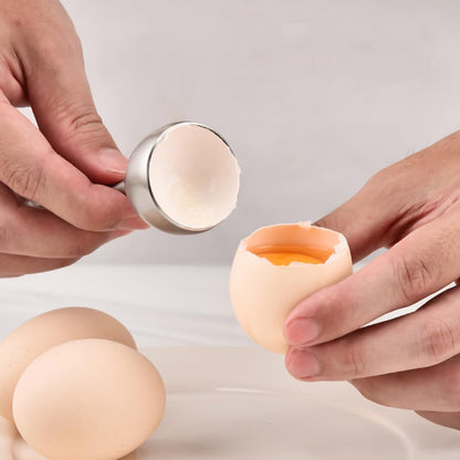 2 PACK Stainless Steel Egg Topper, Opener Cracker, Perfect Egg Opener for Soft and Hard Boiled Eggs, Eggshell Cutter