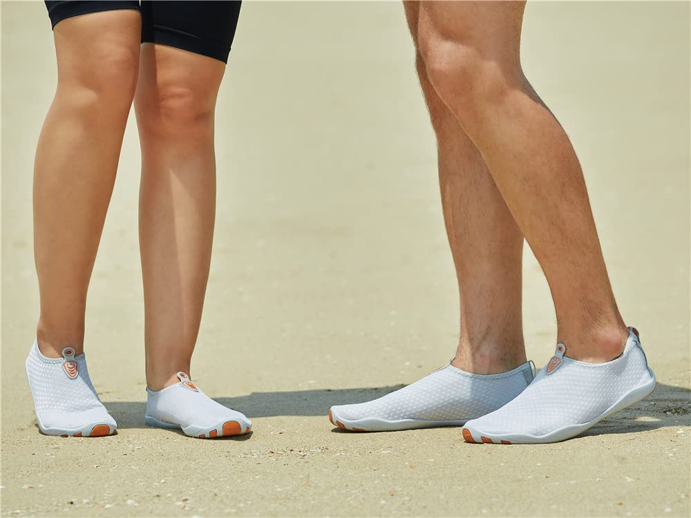 Vsufim Quick-Dry Water Sports Barefoot Shoes Aqua Socks for Swim Beach Pool Surf Yoga for Women Men (9 Women/8 Men)