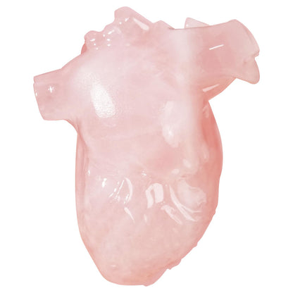 MiyouLuna 2.17" Rose Quartz Heart Healing Crystal Hand-Carved Natural Stone Figurine Sculpture for Meditation, Love, Chakra Balancing, and Home Decor, Spiritual Gift for Women and Men