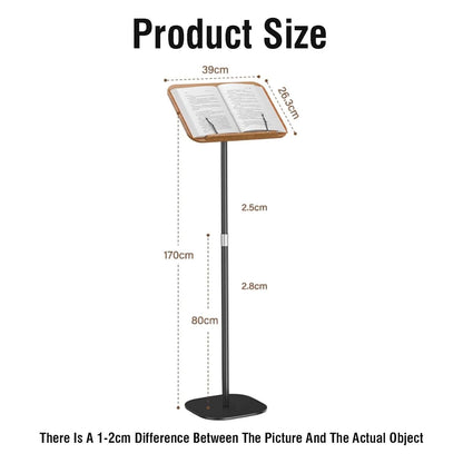 EYPKPL Pulpits Churches Floor-Standing Podium Wooden Tabletop Lecterns Height-Adjustable Tilting Tabletop with Edge Stop Podium Stand Small Pulpits Use Anywhere