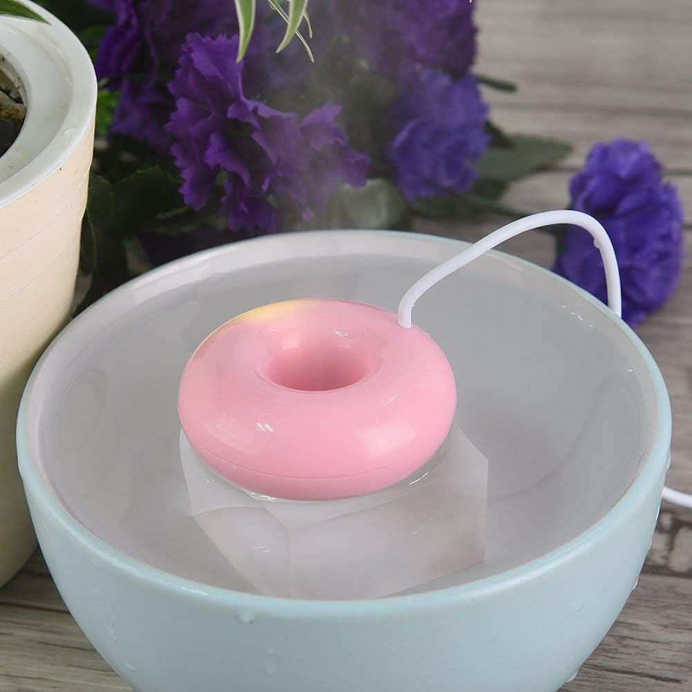 Mini Doughnut-Shaped Portable USB Powered Humidifier, Atomization Spray for Home, Office, Car