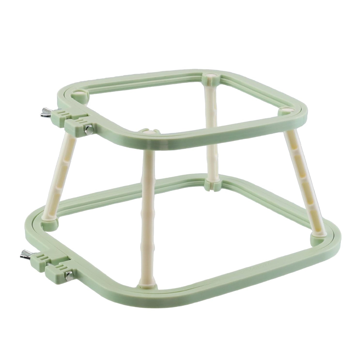 UTALIND Adjustable 2-Layer Embroidery Stand/Punch Needle Frame – Portable ABS Hoop Holder for Cross Stitch, Quilting & Sewing Crafts, Green Small Size
