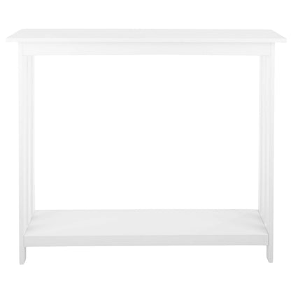 Slim Console Table - 39in x 11.8in Narrow Entryway Table - 2-Tier Sofa Table with Open Storage Shelf - Console Tables for Entryway, Hallway, and Foyer - Living Room Furniture by Lavish Home (White)