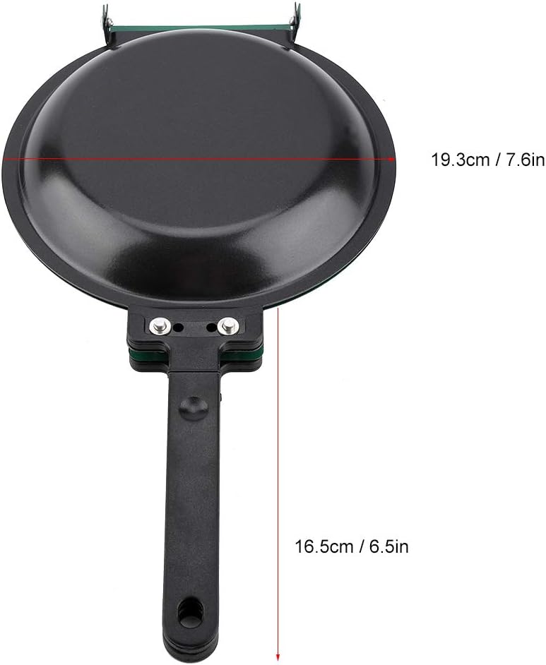 GOTOTOP 7.5 Inch Pancake Maker, Double Side Non-stick Ceramic Coating Frying Pan for Household Kitchen Cookware
