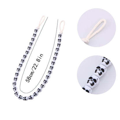 2Pcs Skeleton Curtain Tieback Halloween Curtain Holdbacks Wall Curtain Ties for Halloween Decor (Black)