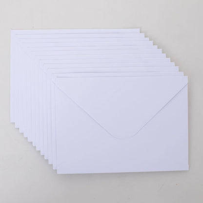 Litpoetic 50 Count Photo Frame Cards with Envelopes 4x6 Paper Picture Frame Notecards Photo Card Holder and Envelopes Set for Mother's Day Father's Day Graudation Wedding Birthday Classroom DIY-White