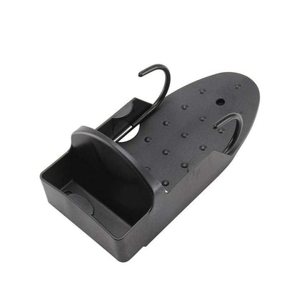 Ironing Board Hanger Wall Mount Electric Iron Holder Household Bathroom Shelf Holder Rack Electric Iron Holder - for Max 5.2 inch Width(Black)