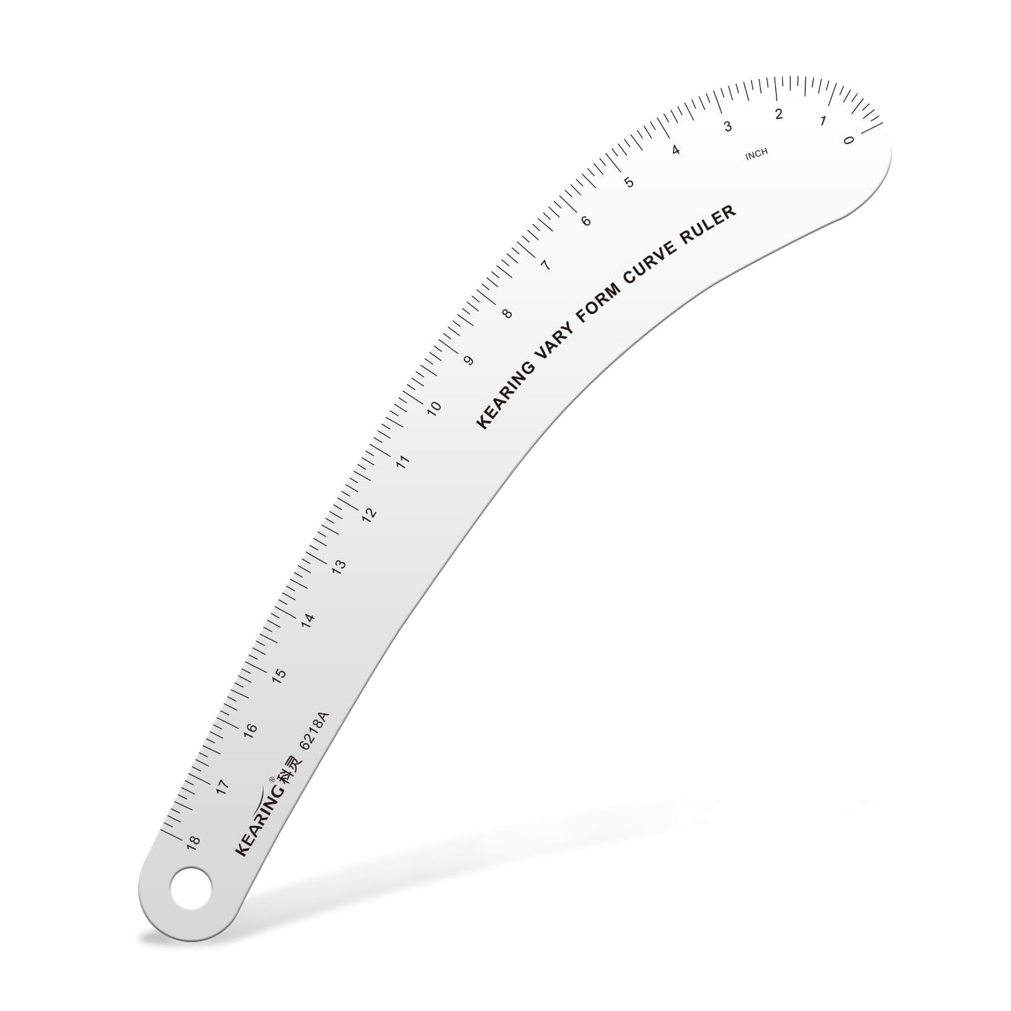Kearing 18 inch French Curve Ruler, Hip Curve Ruler for Pattern Making, Vary Form Curve Ruler Aviation Quality Aluminum Fashion Designer's Ruler for Sewing, Quilting, Design