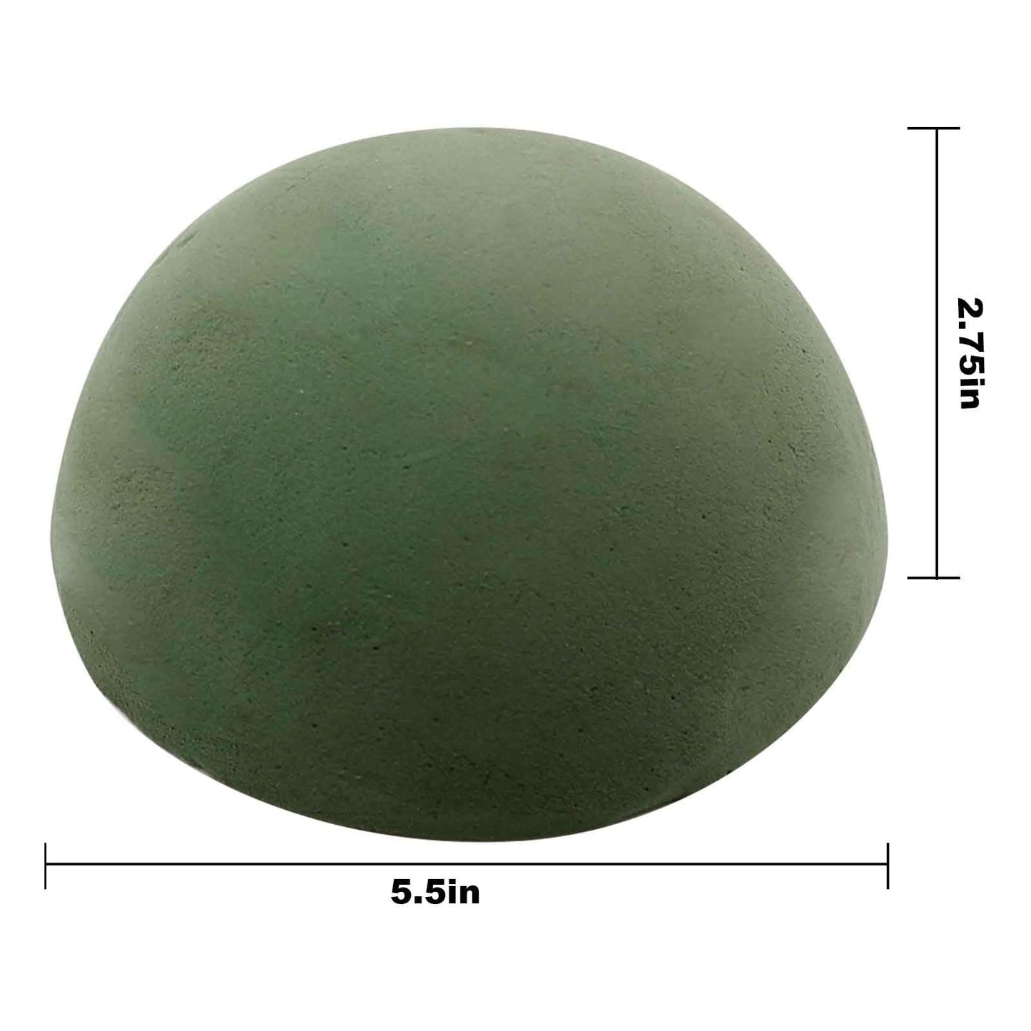 Hoypeyfiy 4Pcs 5.51 x 2.76 Inch Half Ball Floral Dry Foam, Green Round Foam Blocks for Artificial Flower Arrangement, DIY Craft, Wedding Birthday Centerpiece Decorations