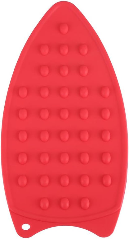 Yosoo Silicone Iron Hot Rest Pad Mat, Iron Stand Mat for Ironing (Red)