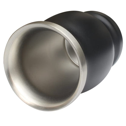 Beruth 8oz Yerba Mate Cup Set, Double Wall 304 Stainless Steel Mate Gourd, Heat Insulated Mug & Anti-Scalding Design, Includes 2 Bombillas & Cleaning Brush （Black）