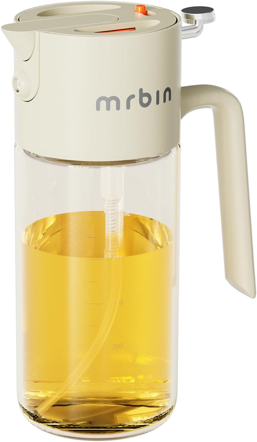 2 1 550ml 18.5oz MRBIN in Olive Oil Dispenser Spray and Pour, / Food Grade Glass Avocado Mist Bottle, Vinegar