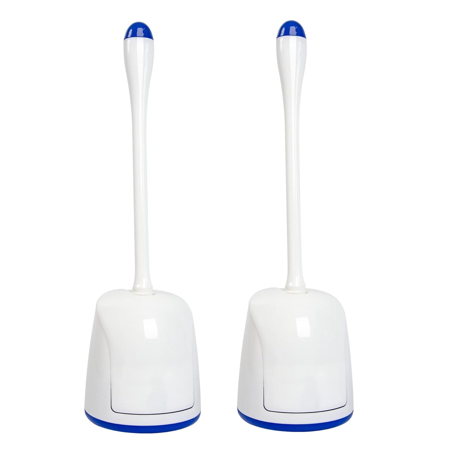 CELOX Toilet Bowl Brush and Holder, Compact Bathroom Cleaning Kit, White, 2 Set