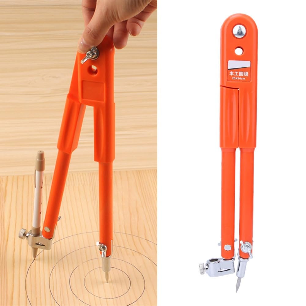 MOPFOL Large Professional Drafting Compass with Pencil Holder - 15.7 Inch Woodworking Tool for Geometry, Circle Drawing and Technical Drafting