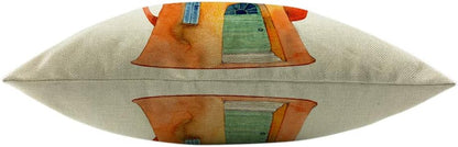 Mugod Castle Pillowcase - Vintage Kettle Teapot Wonderland 18"x 18" Square Cotton Linen Cushion Cover