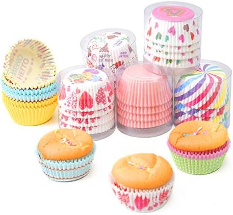 600PCS/Set Muffin Cupcake Paper Cups, Cake Forms Cupcake Liner Baking Muffin Box Party Tray Decorating Tools