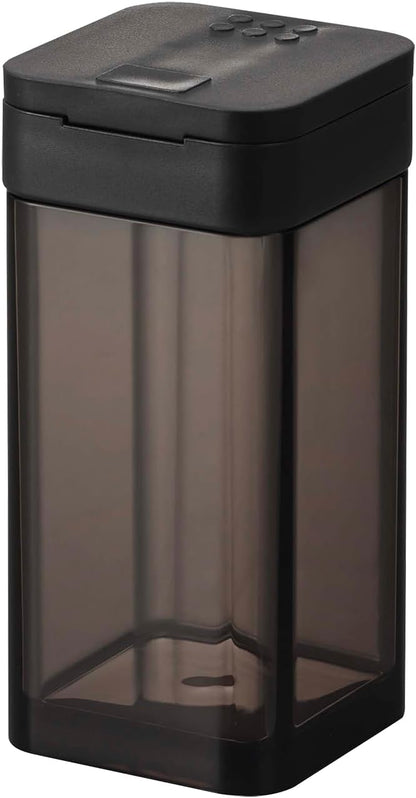 YAMAZAKI Home Spice Shaker Jar, Seasoning Container Bottle, Plastic, One Size, Black