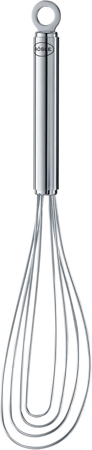 Roesle Stainless Steel Flat Whisk, 10.6-inch, 4 Wire