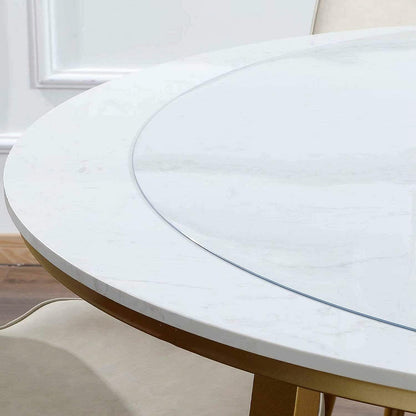 30 Inch 1.5mm NECAUX Round Clear Table Cover Protector, Thick Upgraded Version, Unshrinkable Waterproof Scratch