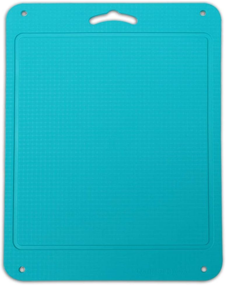 Silicone Chopping Mat, Flexible Thick Cutting Board, Food Grade Material, Non-Slipping, 12.6 x 9.6 inch (Blue)