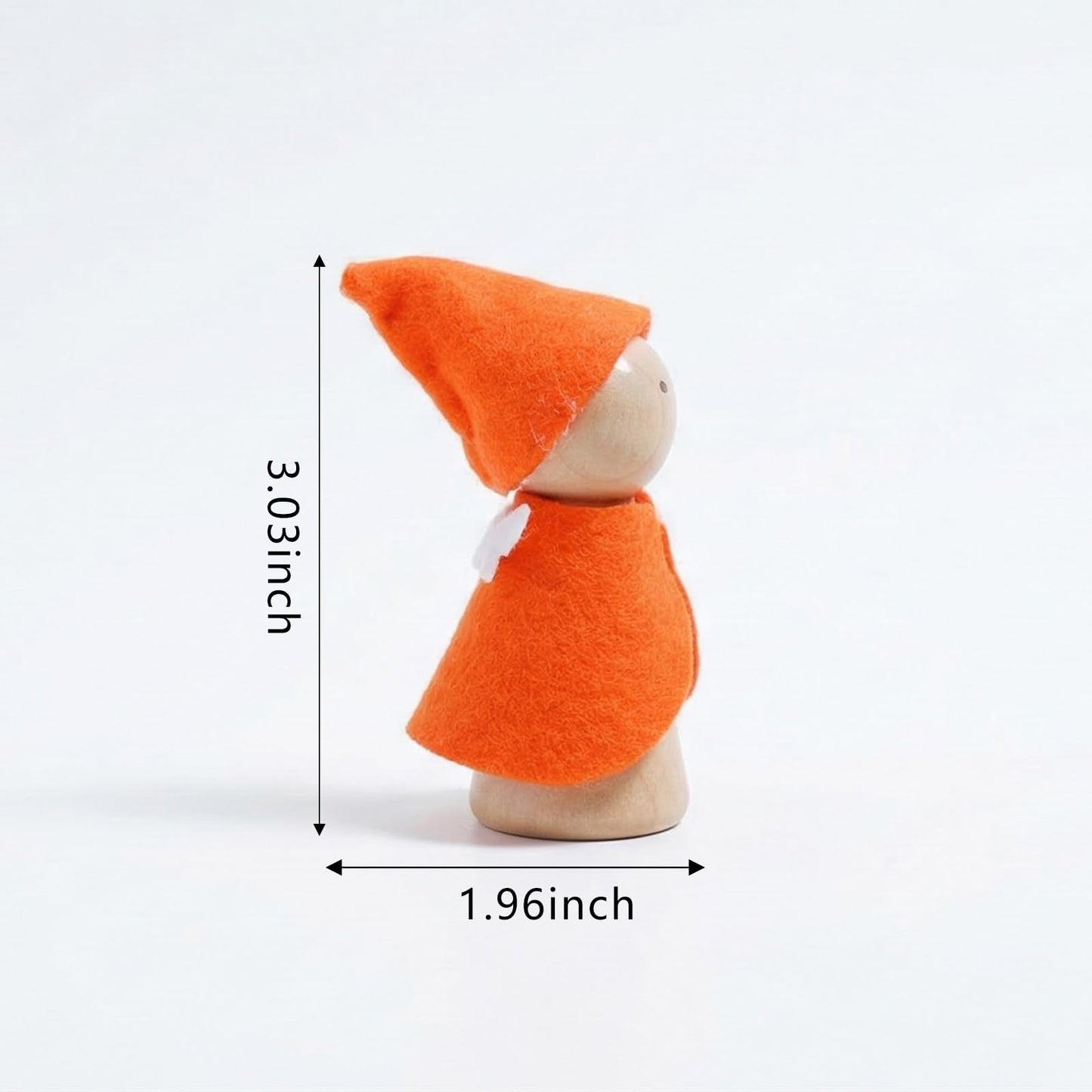 Sing2sky 6 Pcs Wooden Elf Figures, Miniature Dollhouse Accessories for Kids Ages 3+, Cute Wood Gnome Peg Dolls for Small Fairy Garden Decor