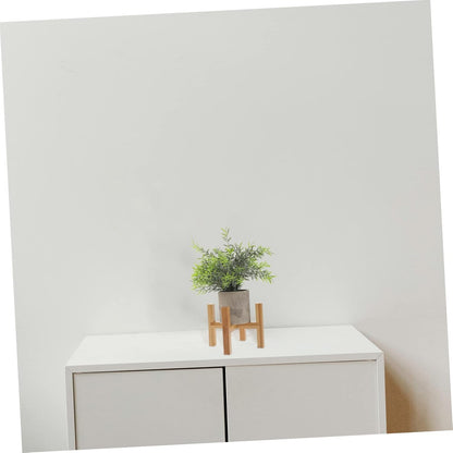 Wooden Planter Stand - 1pc Bamboo Tray Small Plant Holder Shelf for Indoor Flower Pots, Bonsai Stand
