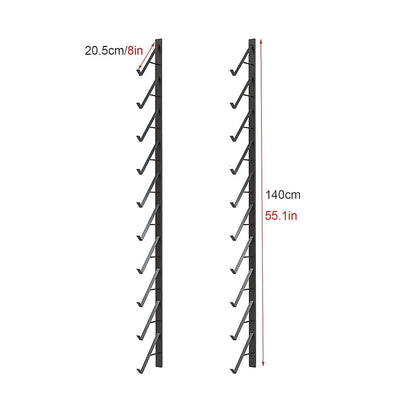 Floor Tile Sample Rack,Wall Mounted Tile Sample Display Rack - 10 Tier Metal & Wooden Storage Holder, Heavy Duty Floating Shelf for Retail Stores, Ceramic & Floor Tiles (White 20.5x140cm)