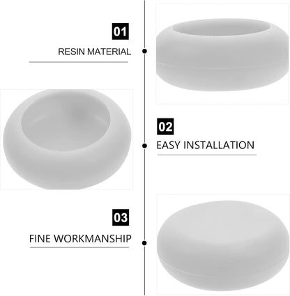 Kichvoe Teapot Lid Silicone Sleeve - 2pcs Replacement Knob Cover for Teapot Lid Protection, Anti-scald White Handle