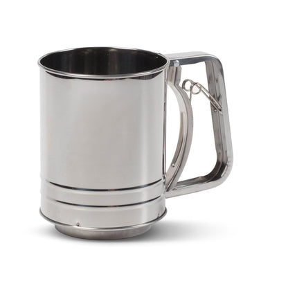 Farberware Stainless Steel Flour Sifter (3-Cup) - Classic Lightweight Handheld Baking Sieve for Flour, Confectioners Sugar, Dry Ingredients - Ideal for Cakes, Cookies, Pastries