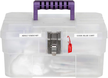 Akro-Mils 09514CFT ProBox 14-Inch Plastic Art Supply, Craft or Medical Storage Toolbox with Removable Tray, 14-Inch x 8-Inch x 8-Inch, Clear