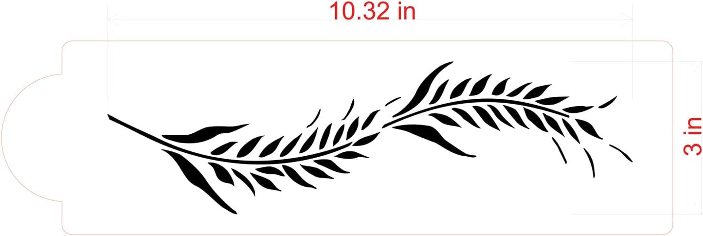 Designer Stencils Wheat Cake Stencil, Beige/Semi-Transparent