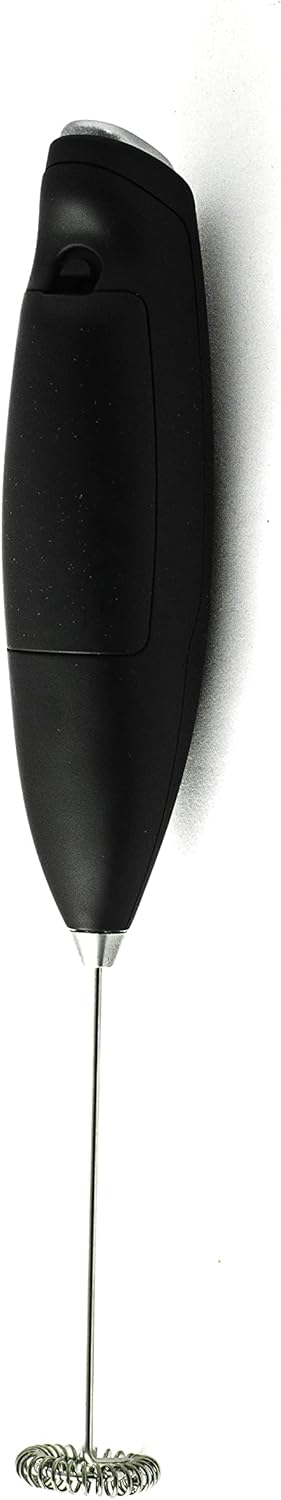 SOL Coffee Set Battery Operated Handheld Milk Frother with Stainless Steel Whisk, Mixer for Coffee Blending (Black)