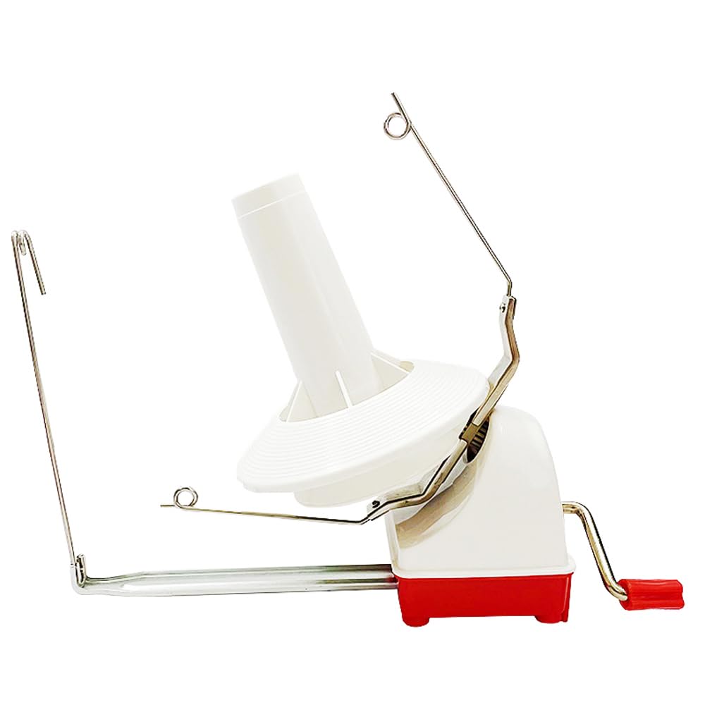 Large Capacity Yarn Ball Winder - Yarn Winder Easy to Set Up and Use - Hand Operated Yarn Winder 10 Ounce Capacity + 53 Pieces Stitch Knitting Needles + 1 Pieces Scissors