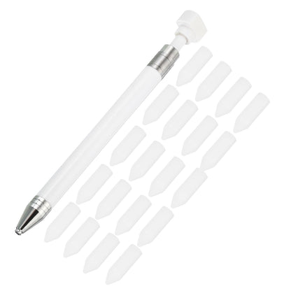 PATIKIL Diamond Art Pen with Wax, Diamond Art Accessories Refillable Wax Pen with 20Pcs Wax for Diamond Art Nail DIY Craft, White