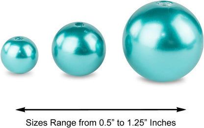 Super Z Outlet Elegant Glossy Polished Pearl Beads - 8 Ounce Pack, 70 Pieces for DIY Jewelry, Table Scatter, Wedding