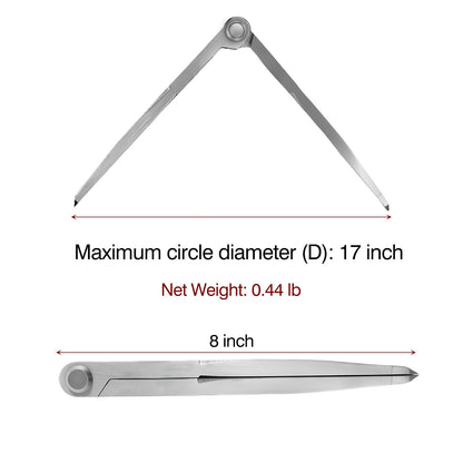 8 inch Alloy Metal Scribe Navigation Divider Scribe , Metal Divider Tool, Woodworking Scribe Machinist Geometry Tool, Divider Leather Work DIY Scribe Tool Drafting Carpenter for Geometry