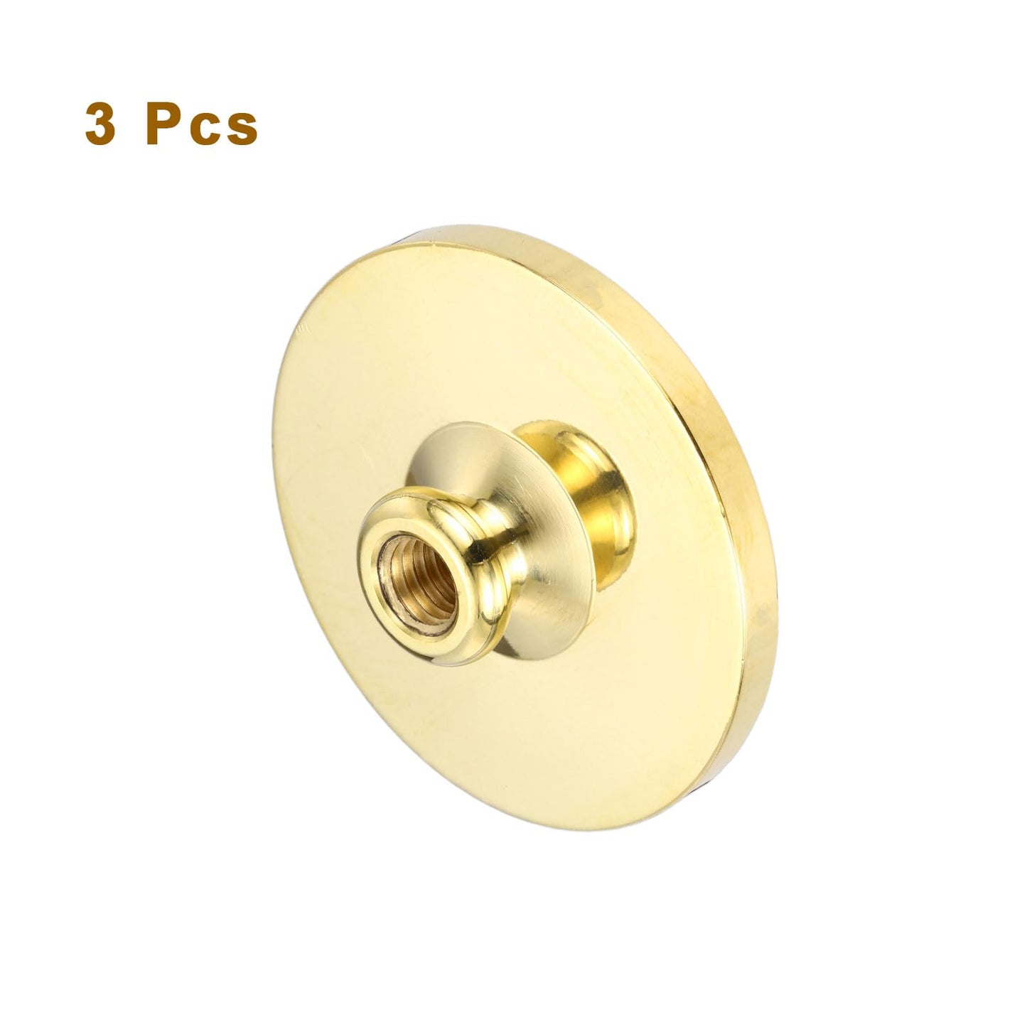 PATIKIL 50mm Blank Wax Seal Stamp, 3 Pack Round Sealing Wax Stamp Vintage Retro Brass Head for Envelope Invitation Cards