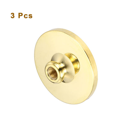 PATIKIL 50mm Blank Wax Seal Stamp, 3 Pack Round Sealing Wax Stamp Vintage Retro Brass Head for Envelope Invitation Cards