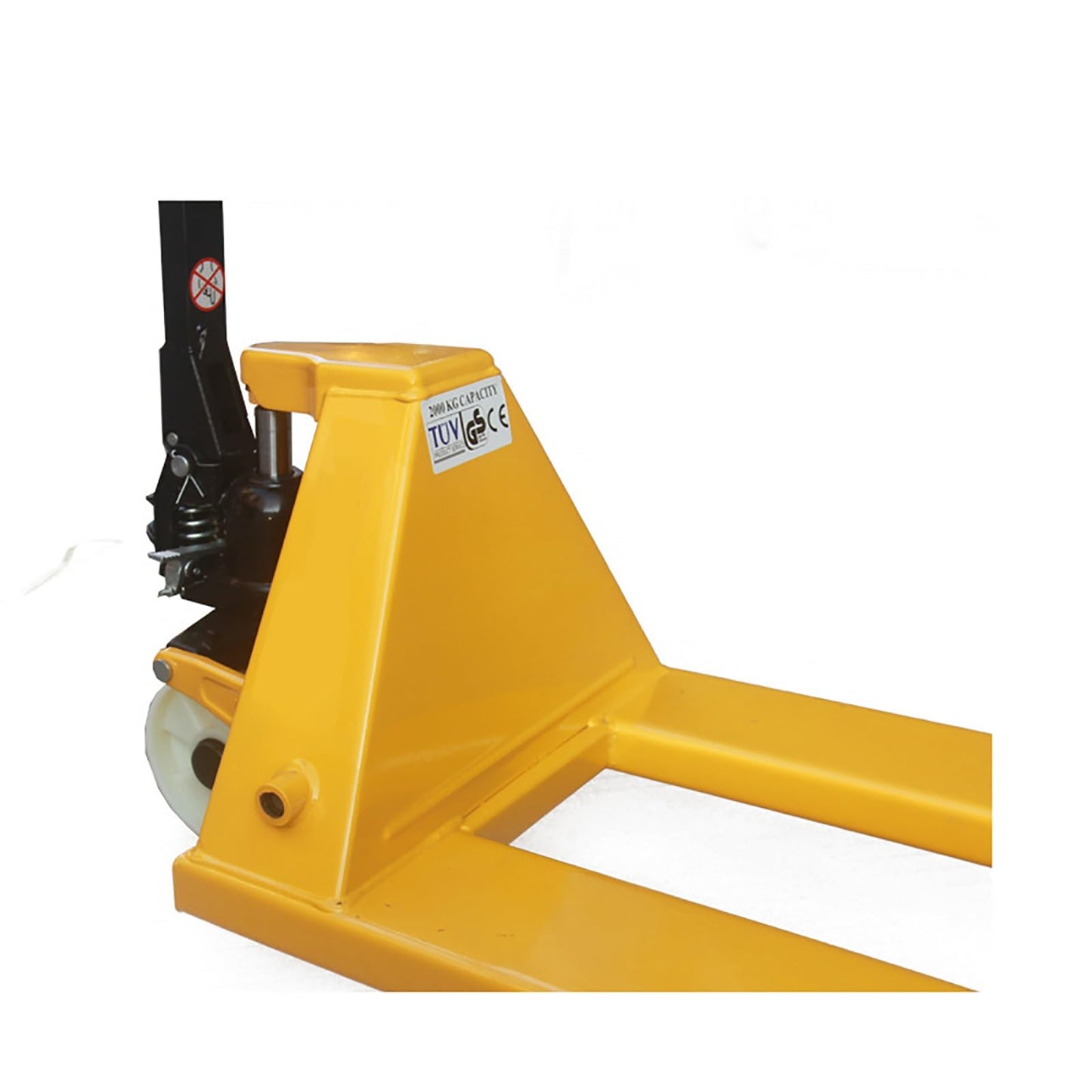 High Capacity Pallet Jack with48x 27in,3000KG. Capacity, Manual Truck for Warehouse, Manufacturing and Retail, Yellow Powder-Coated Surface Finish(122x68.5x20cm)