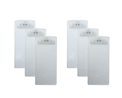 Plastic Clipboard, for Memo, Menu, Credit Card Receipt, 4x9in, 6-Pack (Transparent)