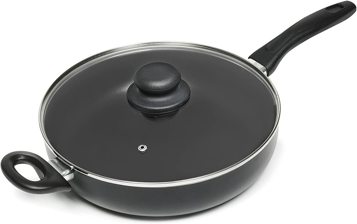 IMUSA USA Jumbo Cooker with Lid, 11-Inch, Black