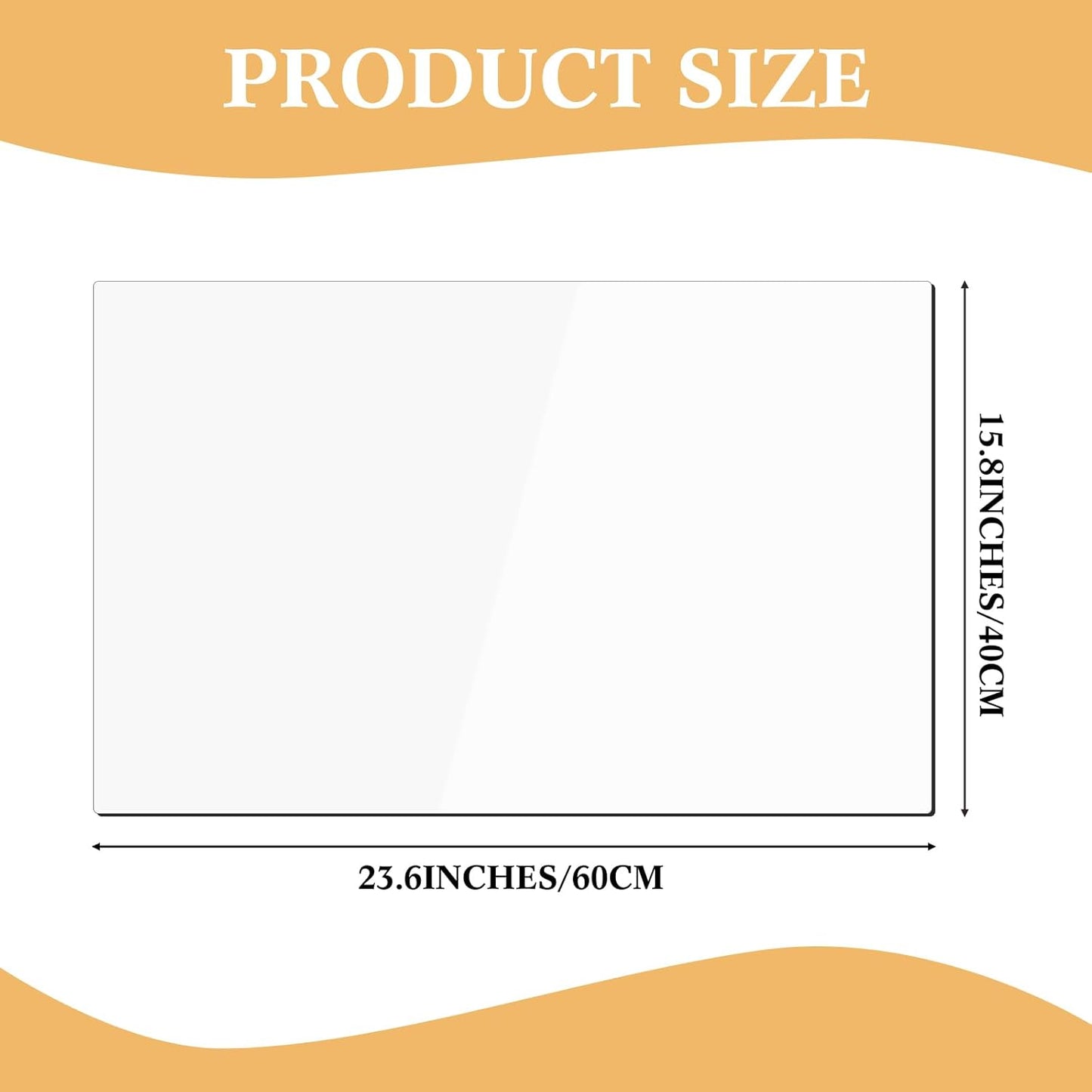 15.8 23.6 Inch, 1.5mm Trimmed Occasion(1 Ganeen Nightstand Protector, Clear Plastic Table Cover Protector x Thick