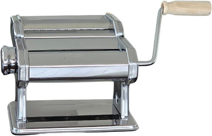 LAlunno Pasta Maker Machine by PastaVirtuoso - Hand Crank Machine for Pasta Dough and Noodles - Easy to Use Manual