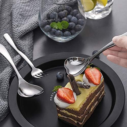 Cute Heart Shape Spoon, Stainless Steel Coffee Spoon, Dessert Tea Appetizer Spoon for Cake Ice Cream