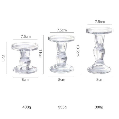 YUHUAWF Candle Holderss Glass Candle Holder, Candlelight Dinner Decoration, Aromatherapy Candle Holder Decorative Candlestick(Medium)