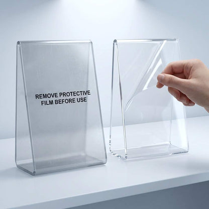 QWORK Clear Acrylic 4"x4"x4" Display Risers – 8 Pack Lightweight Stands for Cupcakes, Jewelry & Crafts
