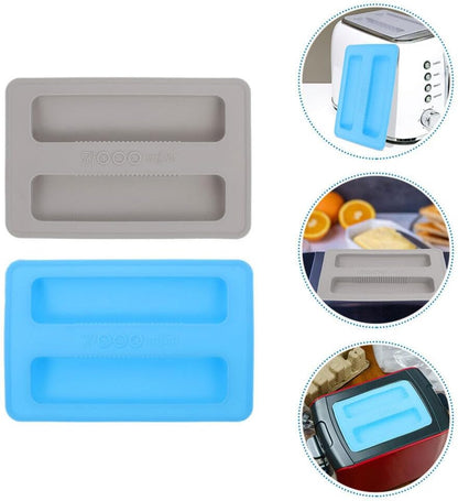 Toaster 2pcs Cover, 2 Slice Toaster Lid Silicone Bread Maker Cover, Toaster Appliance for Sandwich Bread Machine