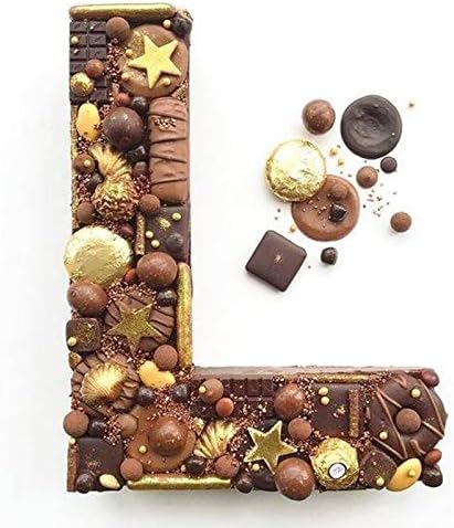 RAYNAG 26 Alphabet Cake Stencils, A-Z Letters Baking Template for DIY Cake Cookies