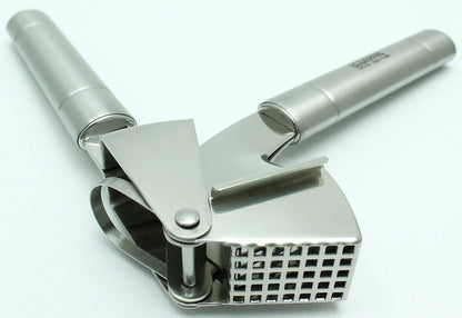 Premium Garlic Press with Hanging Hook & Cleaning Brush, Commercial Grade Stainless Steel (GP0001)